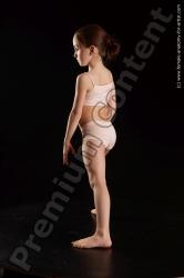 Underwear Woman White Standing poses - ALL Slim long brown Standing poses - simple Standard Photoshoot Academic